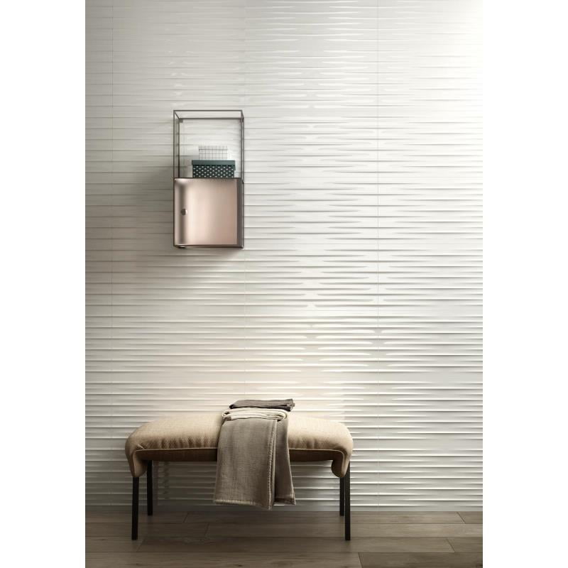 FANTASY Bianco Lux Struttura Drappo 3D R57J 30X60