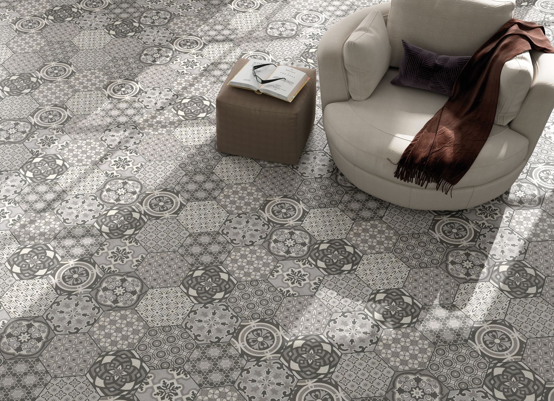 Vintage Mix Hexagon 22x25